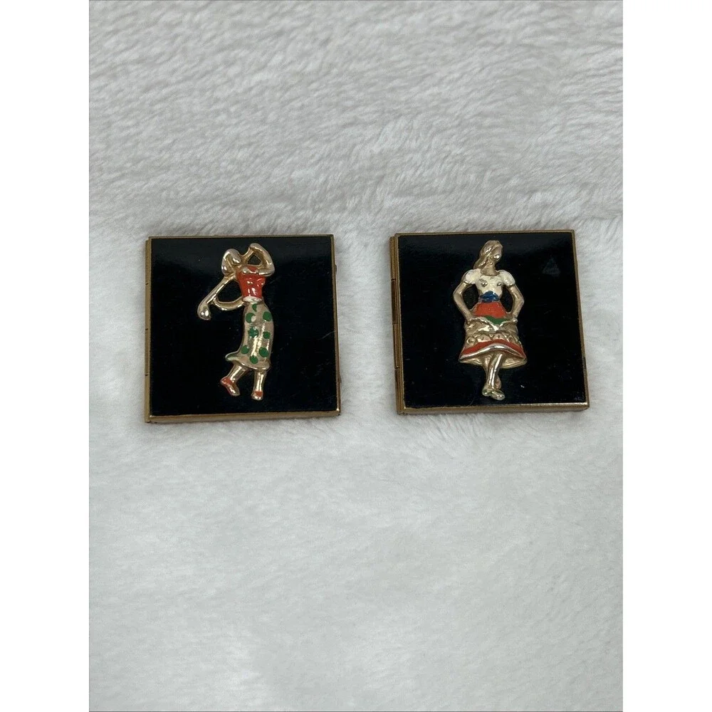 Vintage Mini Picture Frame Old Hollywood Star Golf Dancer Folding Travel Size